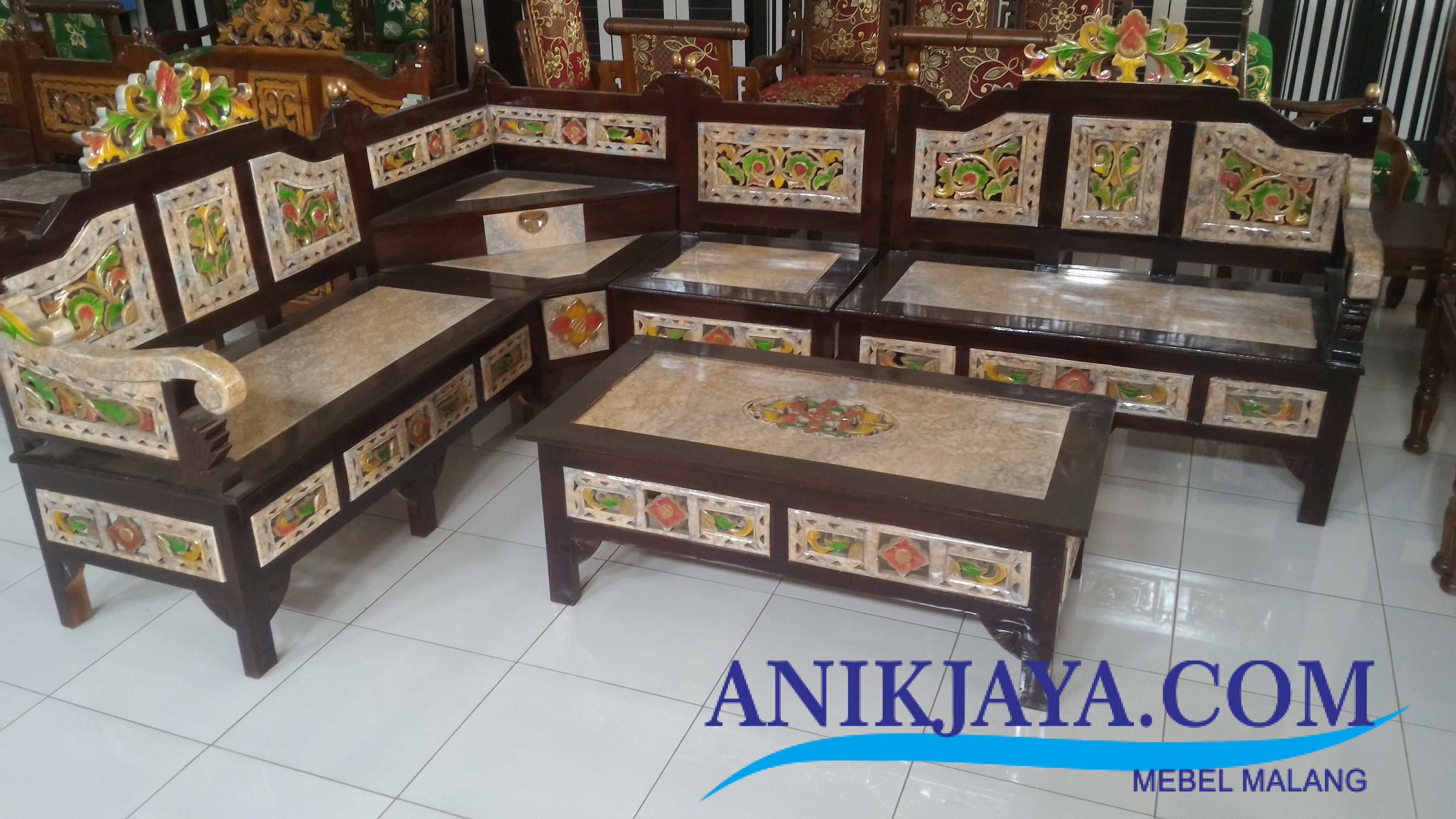 Kursi Kayu Jati Ukir Jepara L Set Desain Minimalis Mebel Anik Jaya